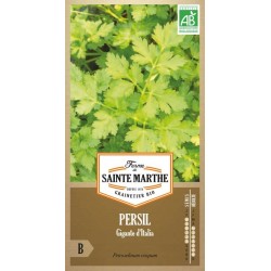 Bio-Samenbeutel mit Persil Gigante d'Italie AB von La Ferme Sainte Marthe mit flachen Blättern