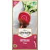 Bio-Samenbeutel Rote Bete Chioggia AB von La Ferme Sainte Marthe mit aufgeschnittener Roter Bete