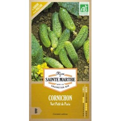 Bio-Samenbeutel Cornichon Vert Petit de Paris AB mit traditionellen französischen stacheligen grünen Cornichons