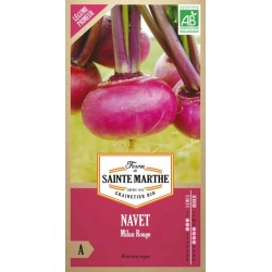 Samenbeutel Rübe Milan Rouge AB von La Ferme Sainte Marthe, frühe bio-zertifizierte Sorte