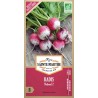 Bio-Samenbeutel Radieschen National 2 rosa mit weißer Spitze von La Ferme Sainte Marthe, nachbaufähige Sorte