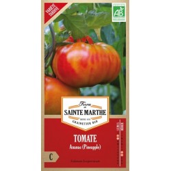 Bio-Samenbeutel Tomate Ananas Pineapple von La Ferme Sainte Marthe, alte Sorte mit großen Früchten