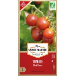 Samenbeutel mit biologischen Black-Cherry-Tomatensamen von La Ferme Sainte Marthe, purpurne Kirschsorte
