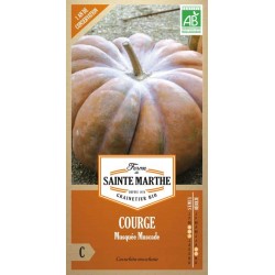 Bio-Samenpackung der Courge Musquée Muscade von La Ferme Sainte Marthe, zertifizierte traditionelle AB-Sorte