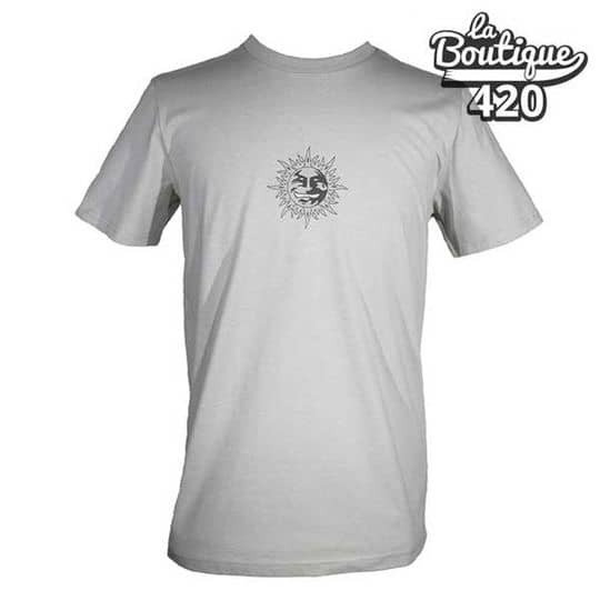Graues Barney's Farm T-Shirt aus Bio-Baumwolle 180 g, slim fit unisex mit minimalistischen Graustufen-Design