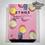 Offizielle Verpackung der feminisierten Booberry Cookies RBX Samen von Ethos Genetics mit rosa Design und bunten Dekorationen