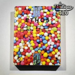 Feminisierte Candy Store RBX Samen von Ethos Genetics mit farbenfroher Verpackung und Abbildung bunter Bonbons