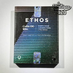 Verpackung der feminisierten Colin OG Rbx Samen von Ethos Genetics, premium Hybrid mit Sativa-Dominanz