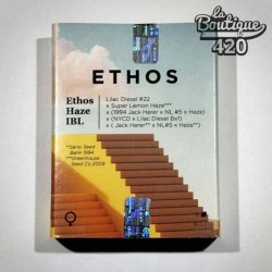 Packung der feminisierten Ethos Haze IBL Samen mit komplexer Genetik inklusive Super Lemon Haze und Jack Herer