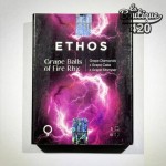 Offizielle Verpackung der feminisierten Grape Balls of Fire RBX-Samen von Ethos Genetics mit elektrisch violettem Design
