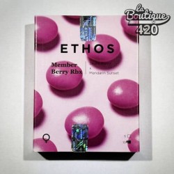 Verpackung der feminisierten Member Berry RBx-Samen von Ethos Genetics, Indica-Sativa-Hybrid mit Beerengeschmack