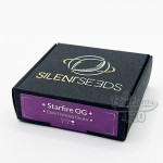 Box mit feminisierten Star Fire OG Samen von Silent Seeds, Premium-OG-Kush-Sorte mit 24-29% THC für Sammler