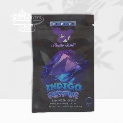 Graines Indigo Sapphire féminisées Anesia Seeds avec 33,8% THC, hybride premium Imperium X x Violet Fog