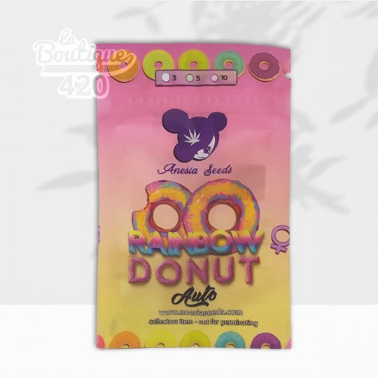 Paquet de graines Rainbow Donut Auto d'Anesia Seeds, variété autofloraison hybride à 29% de THC pour collection