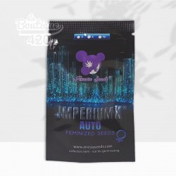 Verpackung der Auto Imperium X Samen von Anesia Seeds, feminisierte Autoflowering mit 29% THC, Premium-Kollektion