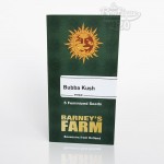 Trois graines de cannabis Bubba Kush féminisées de Barney's Farm, variété indica californienne à 29% de THC