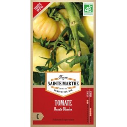 Bio-Samenbeutel Tomate Beauté Blanche von La Ferme Sainte Marthe, alte frühreife Sorte
