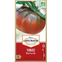 Samenpackung mit bio Tomatensamen Black From Tula von La Ferme Sainte Marthe, alte russische Sorte