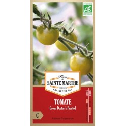 Samen der Kirschtomate Green Doctor's Frosted AB, süße grüne amerikanische Sorte von La Ferme Sainte Marthe