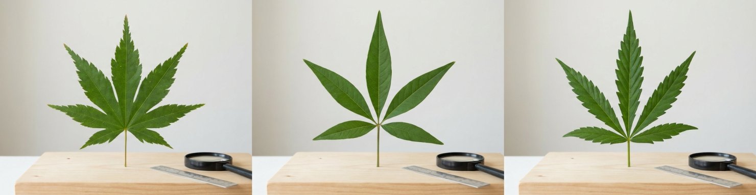 Comparaison des plantes aux feuilles similaires au cannabis érable gattilier kenaf
