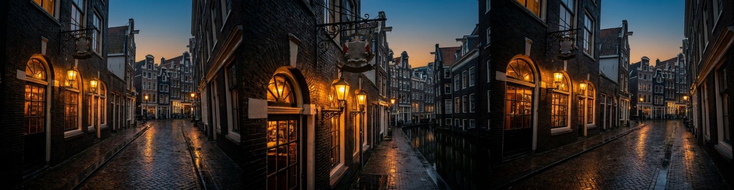 Facade historique du Barneys Coffeeshop Amsterdam sur Haarlemmerstraat la nuit