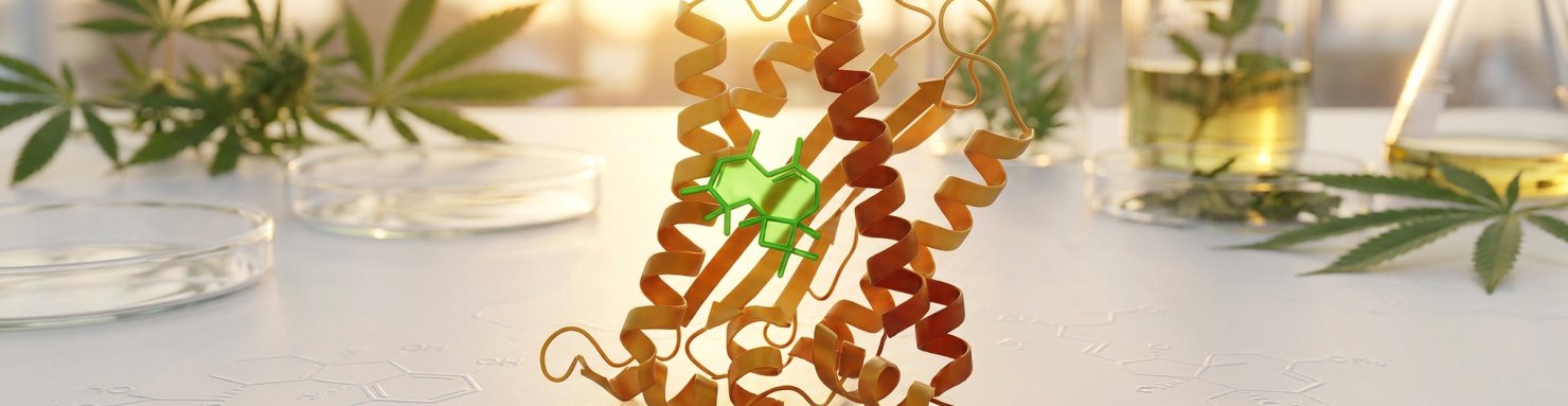 Récepteur CB2 activé par une molécule de bêta-caryophyllène dans le système endocannabinoïde