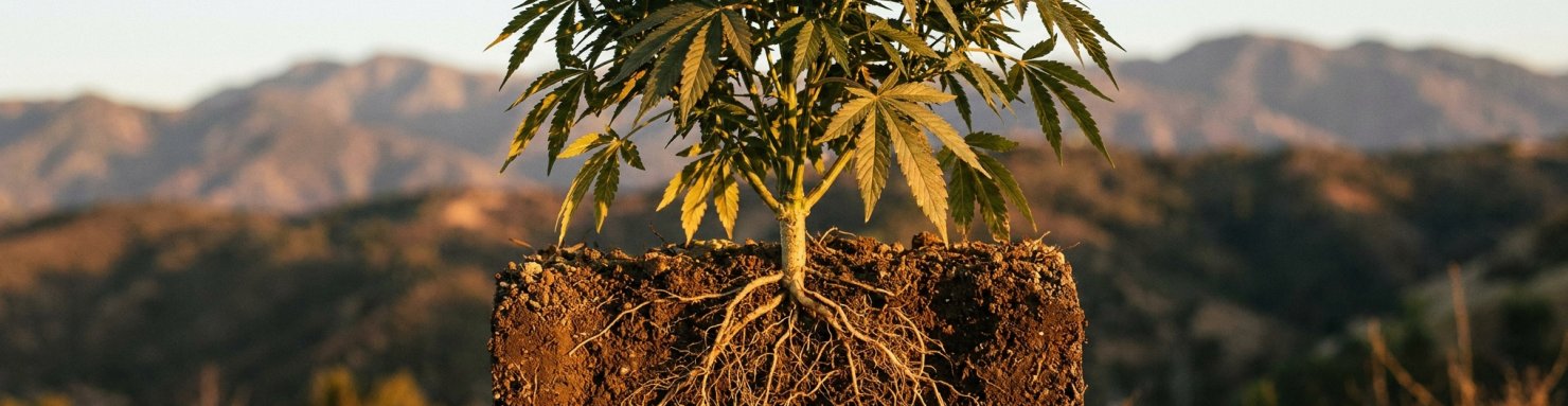 Génétique de la Bubba Kush, lignée OG Kush et Hindu Kush, paysage californien