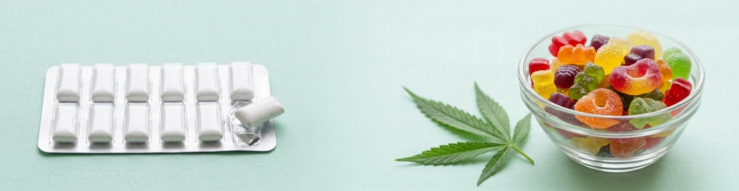 Comparatif entre un chewing-gum au CBD et des gummies au CBD