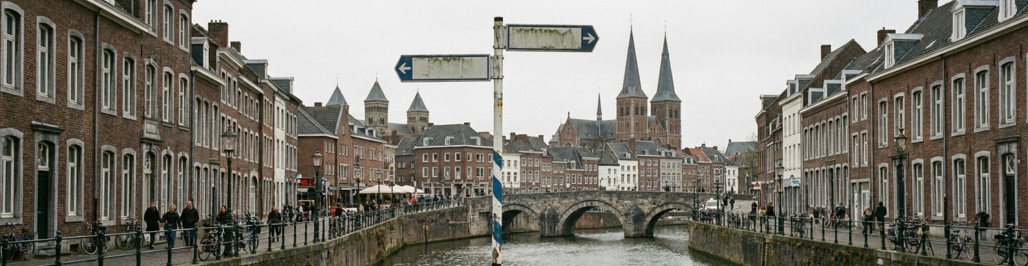 Ville frontalière de Maastricht dans le Limbourg, région des coffeeshops frontaliers des Pays-Bas