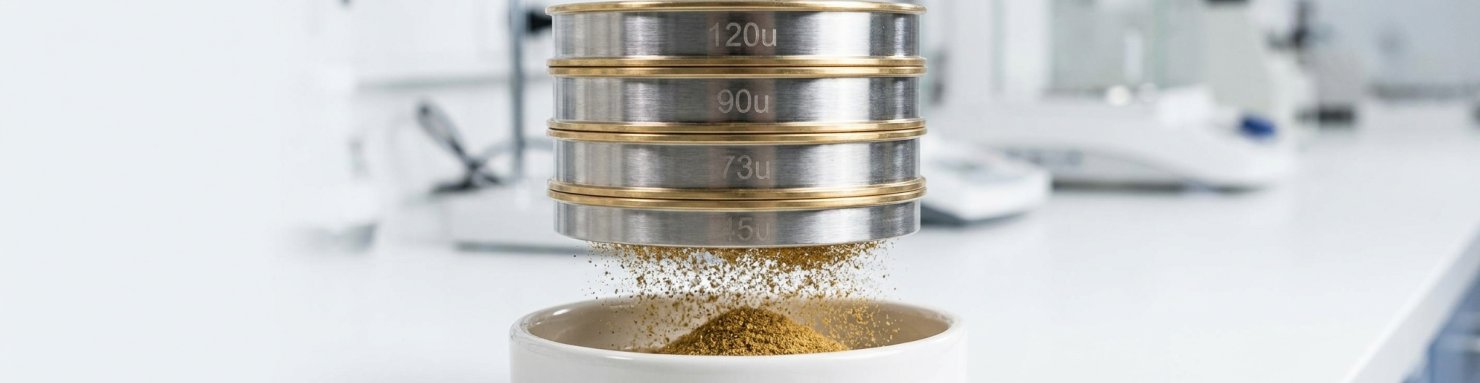 Tamis à micronage précis 120u 90u 73u 45u pour dry sift