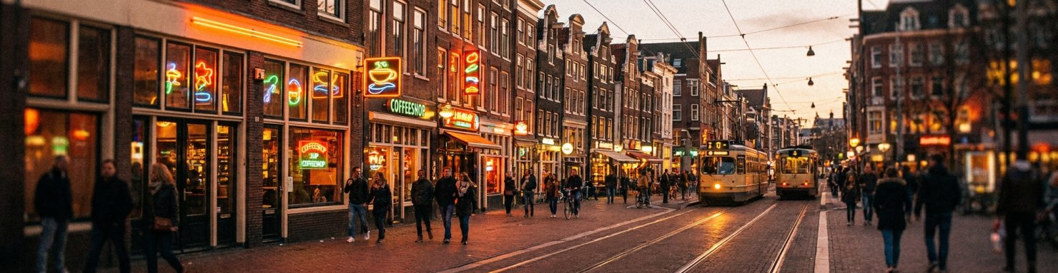 Fonctionnement d'un coffee shop a Amsterdam comme Smokey sur le Rembrandtplein