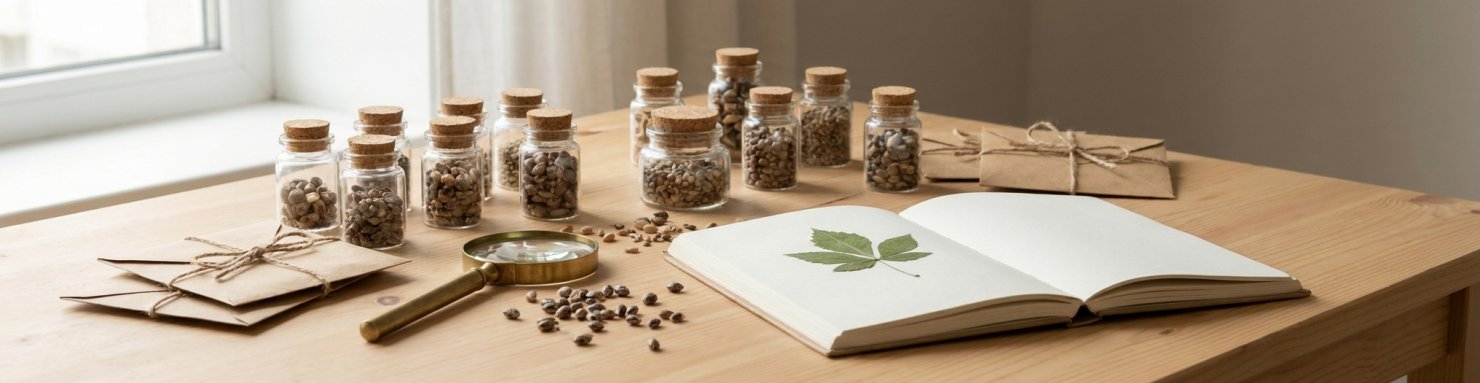 Graines de collection de landrace Mazar en bocaux et enveloppes, préservation du patrimoine génétique afghan