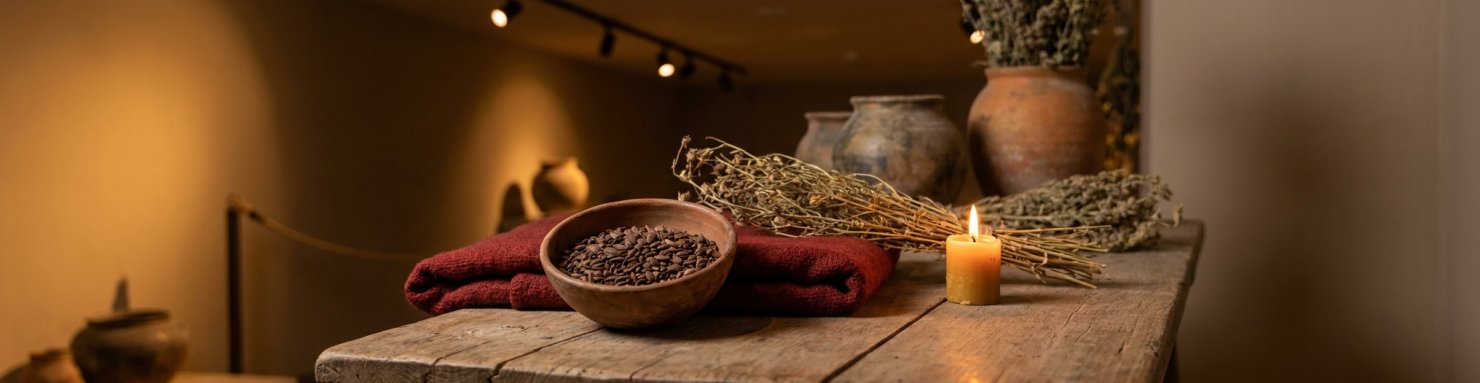 Graines de harmel et étoffe teinte au rouge turc, usages traditionnels ethnobotaniques