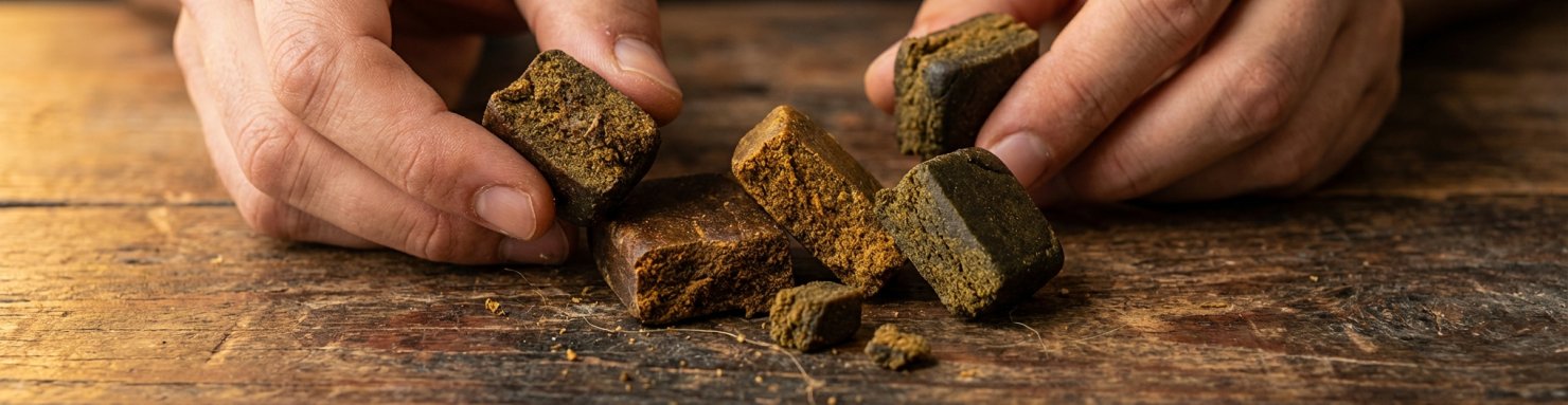 Signaux sensoriels de qualité d'un hasch : texture, couleur, arôme