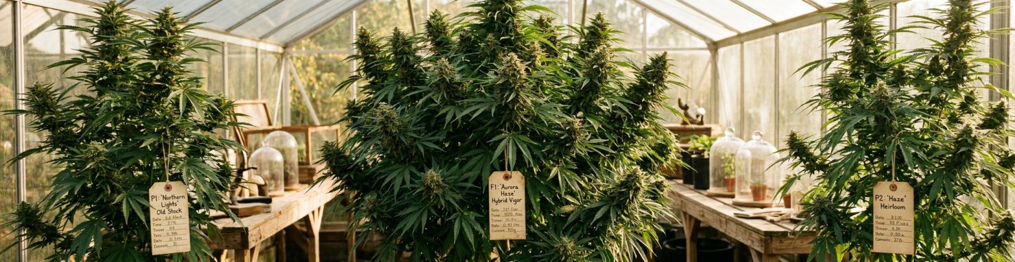 Hétérosis cannabis F1 vigueur hybride homogénéité phénotypique