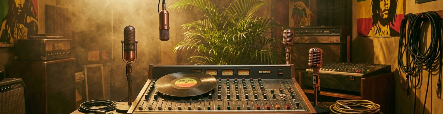 Studio reggae jamaïcain années 1970 ambiance Legalize It Peter Tosh