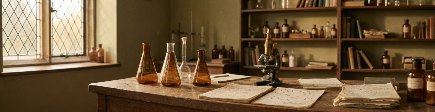 Laboratoire de chimie évoquant le travail de Lumír Hanuš dans le laboratoire de Raphaël Mechoulam à Jérusalem