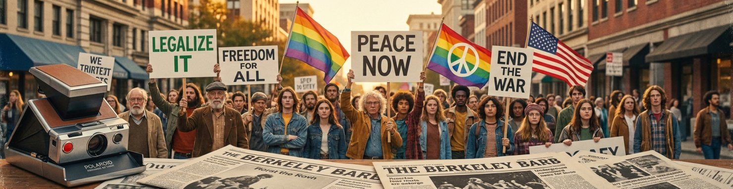 Manifestation legalisation cannabis mouvement pacifiste annees 1970 contre-culture militante