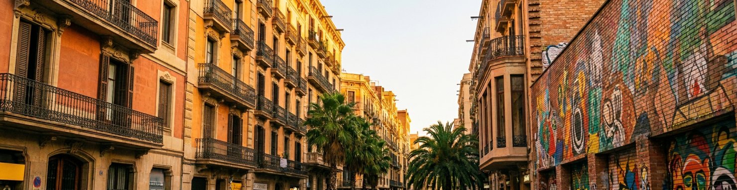 Quartier Eixample à Barcelone où se trouve Mano Verde Barcelone, un cannabis social club emblématique