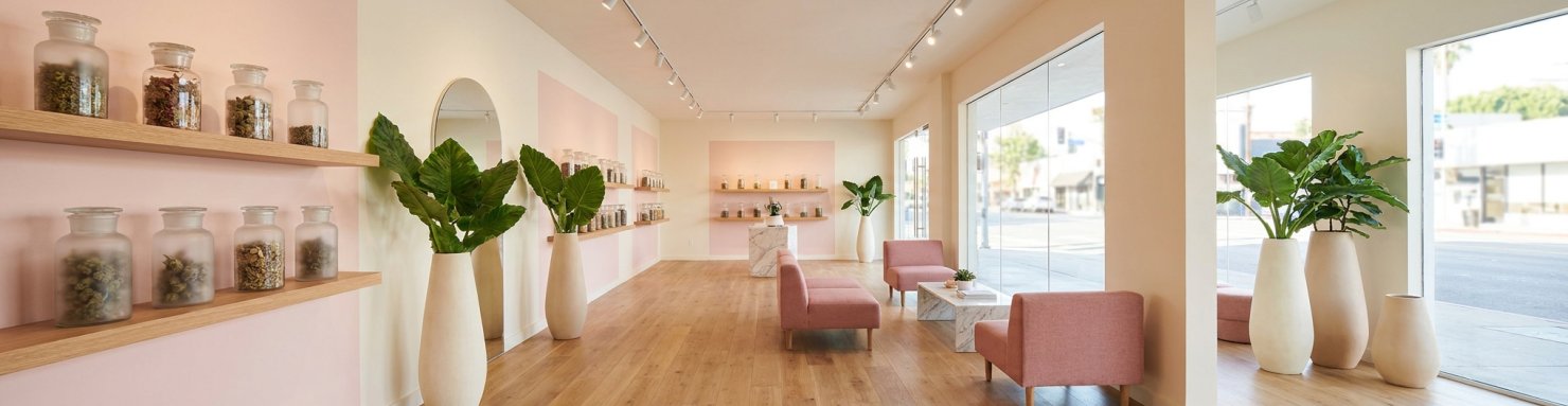 Marque Sherbinskis : intérieur d'une boutique premium à Los Angeles, esthétique lifestyle californien