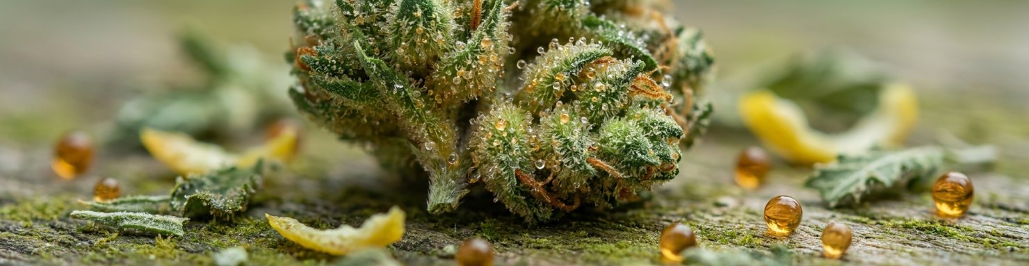 Comparaison entre monoterpène et sesquiterpène dans la résine du cannabis