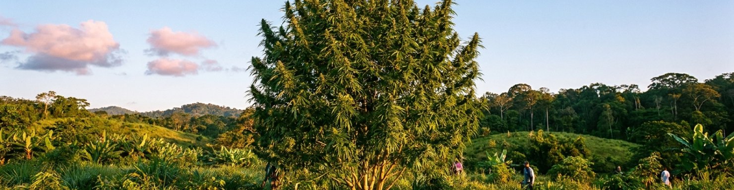 Plus grande plante de cannabis sativa record landrace équatoriale