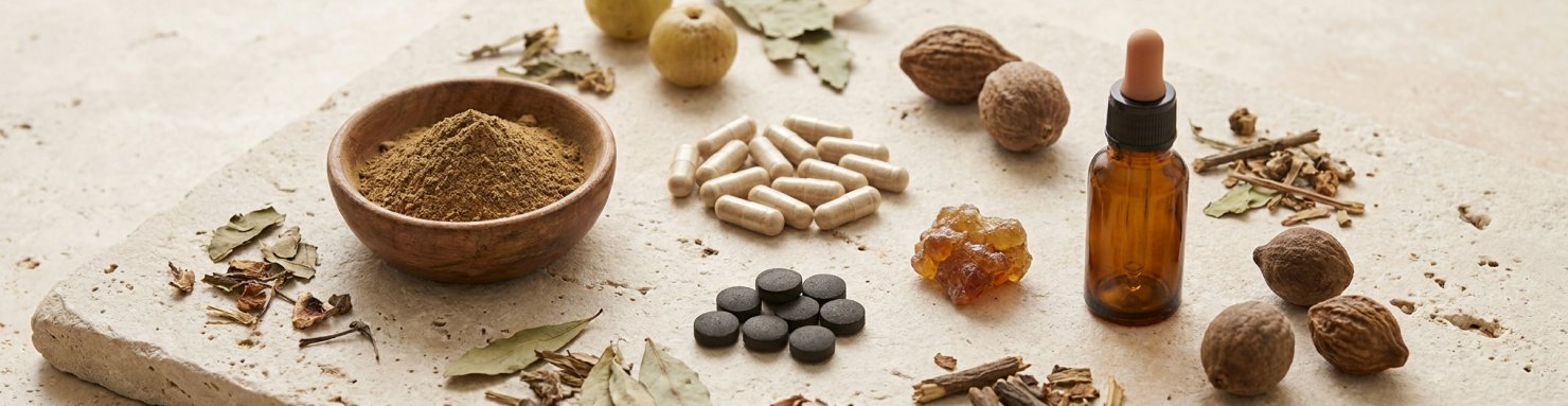 Poudre de triphala, gélules, comprimés et résine de guggul : les différentes formes du mélange ayurvédique