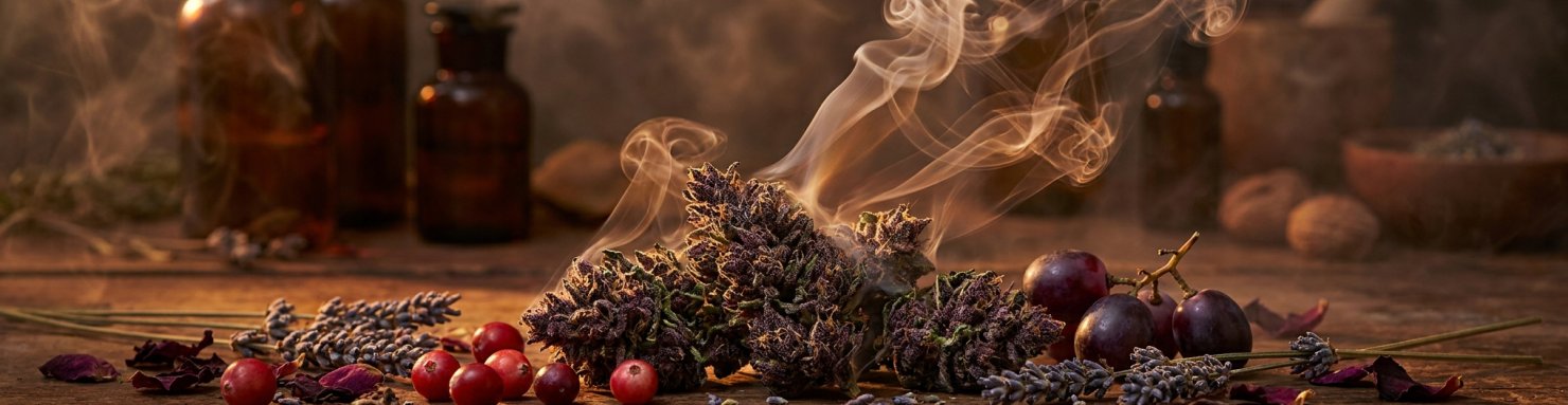Purple Urkle profil aromatique terpenes : notes fruits rouges et raisin