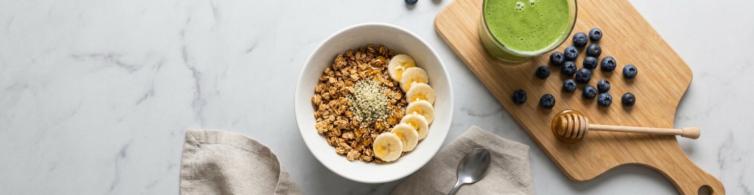 Recettes faciles au chanvre : granola protéiné et smoothie vert pour le petit-déjeuner