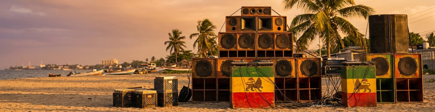 Sound system reggae jamaïcain héritage rastafari de Marcus Garvey