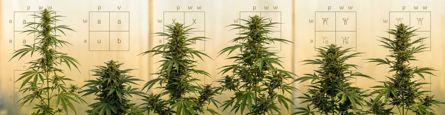 Ségrégation F2 cannabis lois de Mendel dispersion phénotypique
