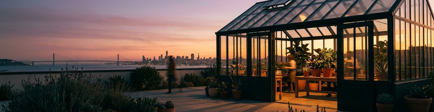 Cultivars californiens Mr Sherbinski : Gelato et Sunset Sherbet au coucher du soleil en Californie