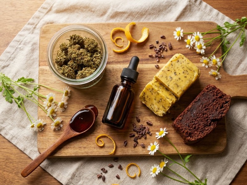 Recettes CBD : guide pour cuisiner avec l'huile, les fleurs et la résine
